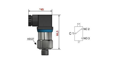 ΥΔΡΑΥΛΙΚΟΣ ΔΙΑΚΟΠΤΗΣ ΠΙΕΣΗΣ F3 1-10 BAR (ΜΕΓ. 25BAR)