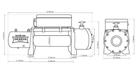 24 V ELEKTRISCHER WINSCH DWM 12000 HD - 5443 kg