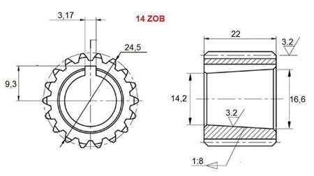 PTO GEARKASSE GR.2 Z14