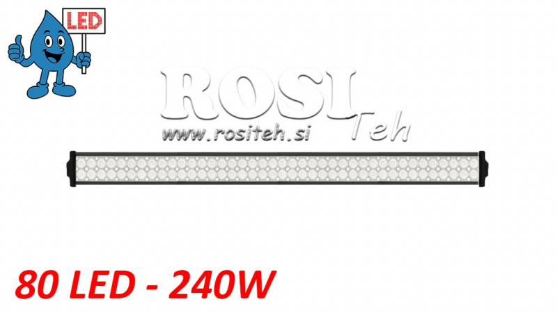 LED PRACOVNÍ SVĚTLO - SVĚTLO 80 LED 240W 12V-24V COMBO 106CM MEGA