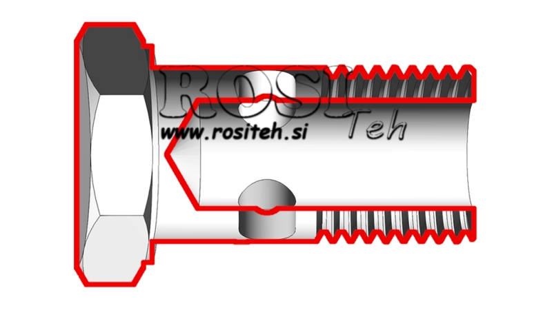 HYDRAULICKÝ DUTÝ ŠROUB 3/8