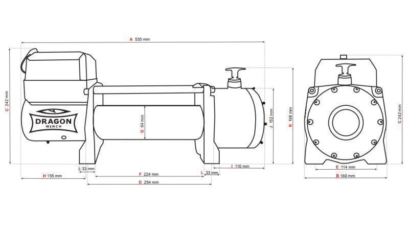 Wciągarka elektryczna 24 V DWM 13000 HD - 5897 kg