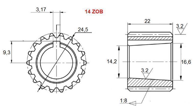 PTO GEARKASSE GR.2 Z14