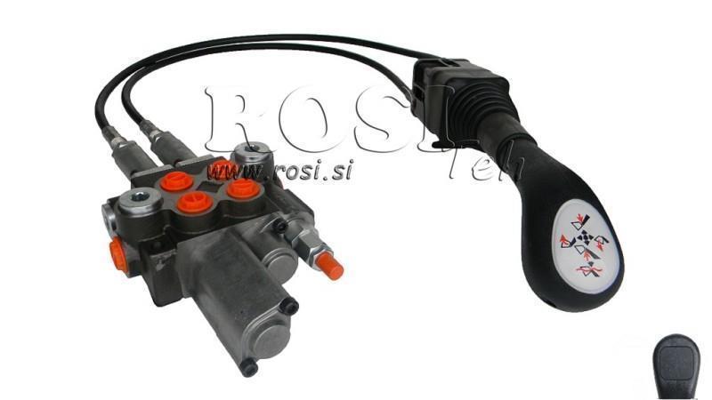 JOYSTIC BREZ TIPKE S PLETENICO 2 met. IN HIDRAVLIČNI VENTIL 2xP40 lit.  PLAVAJOČA
