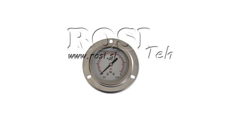 ΜΑΝΟΜΕΤΡΟ DN63 ΠΙΣΩ 0 - 12 BAR - 1/4